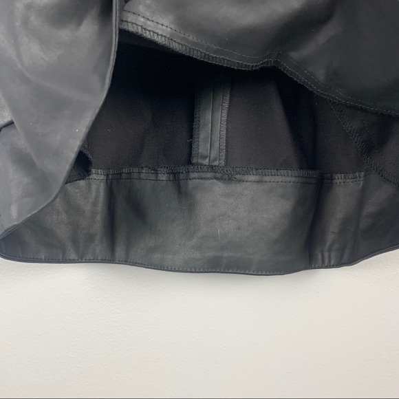 French Connection Strapless Faux Leather Mini Dress Black Size 2 - Picture 7 of 10